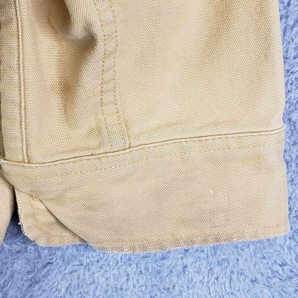 Woolrich Shirt Mens Size Large Long Sleeve Button Down Vintage Canvas Tan - Picture 6 of 11